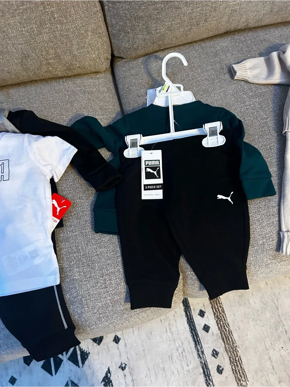 Puma Black & Gray Hoodie and Joggers Kids Set - Picture 4 of 7